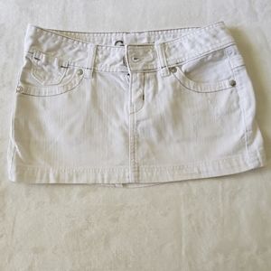 White Denim Skirt